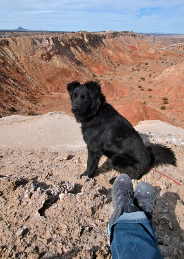 Self portrait with Dio, the Anticline & Cabezon Peak